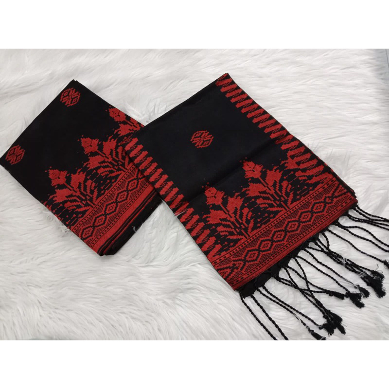 Songket silungkang hitam merah