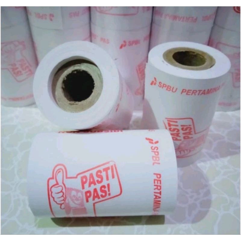 

Kertas struk thermal logo pasti pas 57x40mm paket hemat 5roll