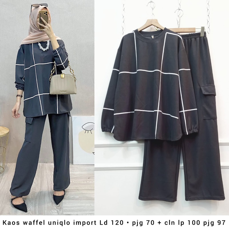 One set kaos uniqlo wafle