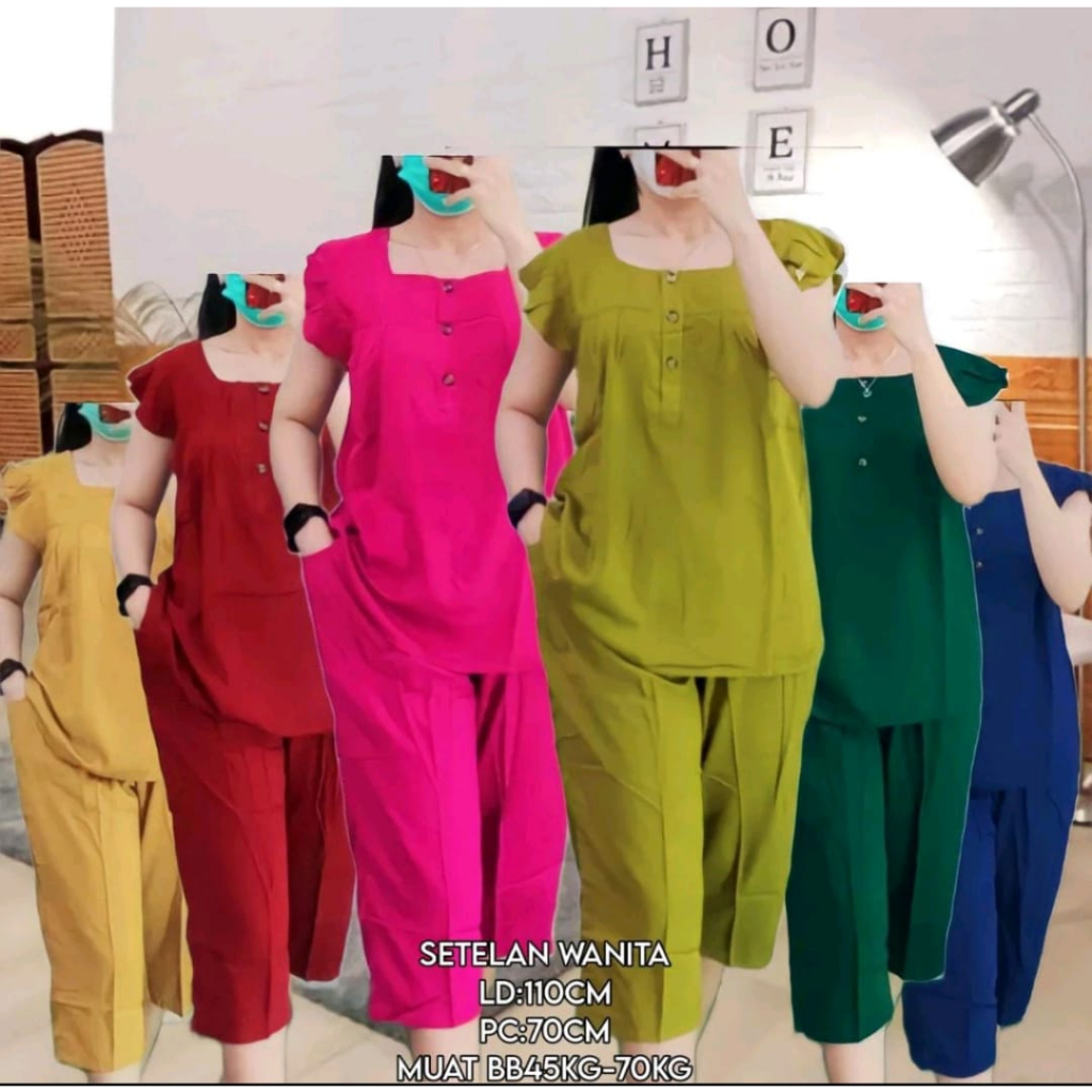 SETELAN RAYON BANGKOK /SET BANGKOK 7/8 RAYON ORI /SETELAN MARSANDA 7/8 TERBARU 2023 /SET RAYON POLOS