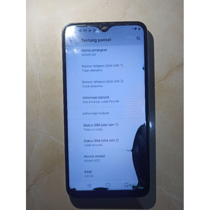 Advan G5 4/32GB Tripel Camera Siap Pakai Minus