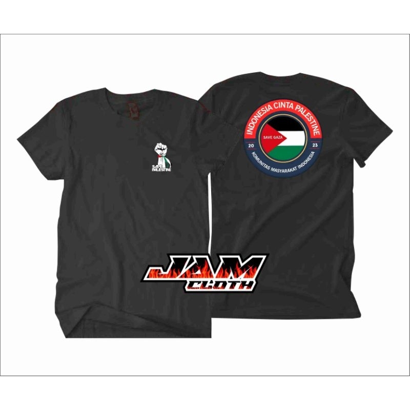 T-SHIRT SAVE PALESTINE INDONESIA CINTA PALESTINE