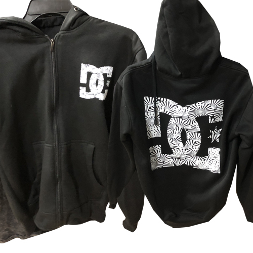 Jaket Ritsleting Hoodie DC Shoes USA Hoodie Zipper Bahan Cotton Fleece