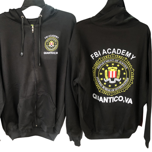 Jaket Ritsleting Hoodie FBI Academy USA Hoodie Zipper Bahan Cotton Fleece