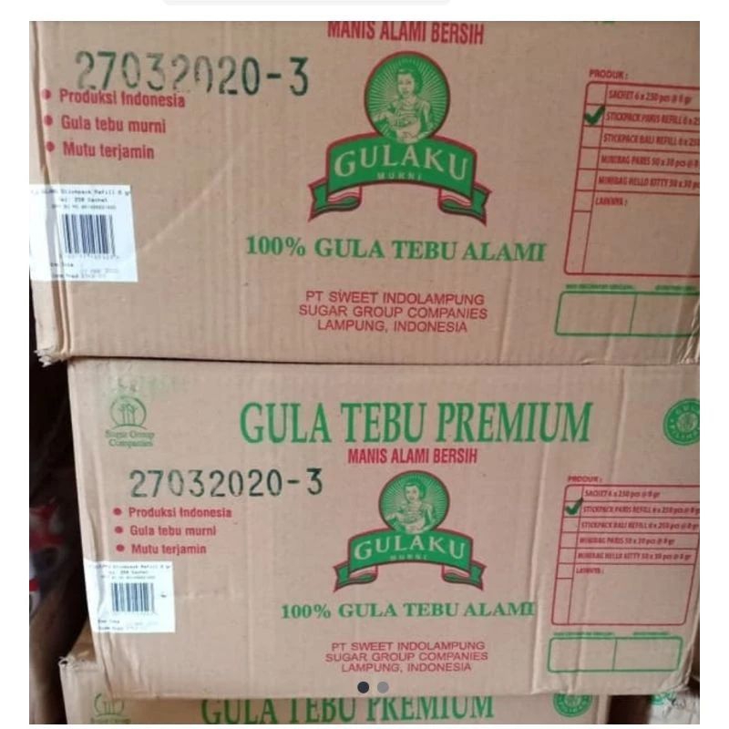 

Gulaku 1 kg per karton isi 24kg