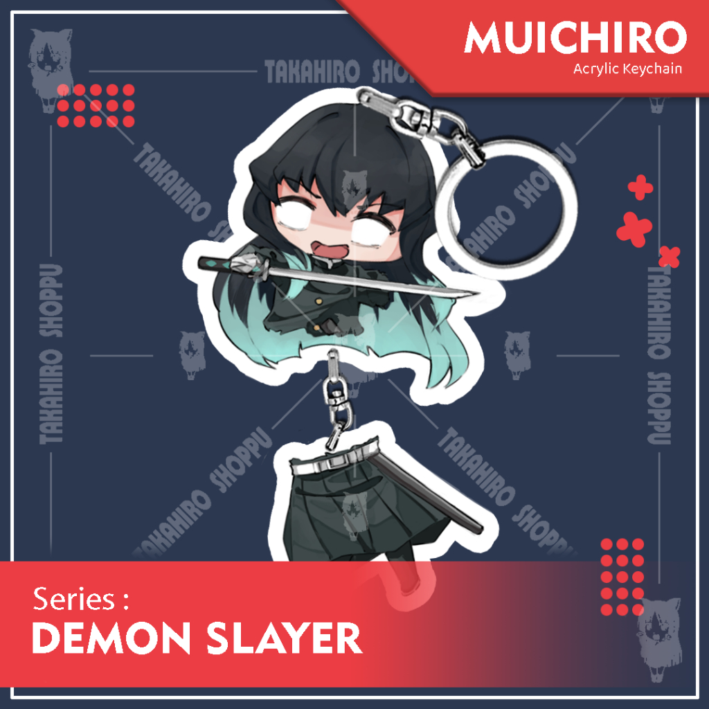 Ganci / Gantungan Kunci / Keychain Akrilik Demon Slayer MUICHIRO BUNTUNG