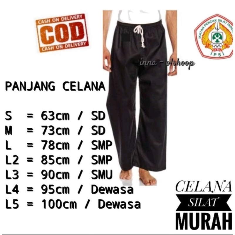 CELANA SILAT MURAH/CELANA SILAT SABUK//CELANA SILAT TALI//CELANA SILAT PEMULA/IPSI