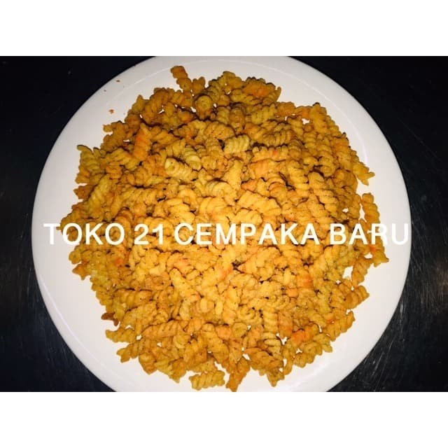 

Makaroni Spiral Goreng BARBEQUE 1 KG | Macaroni Spiral 1KG 1000g 1000 gram Enak Murah Promo