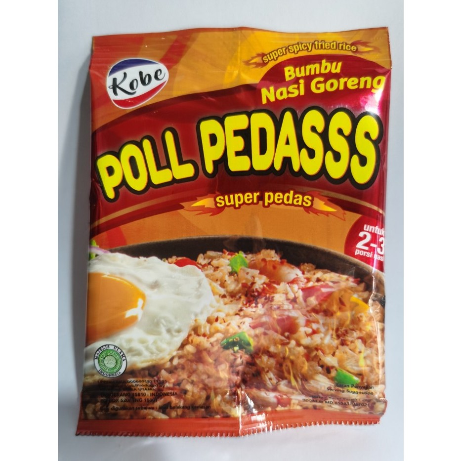 

Kobe Bumbu Nasi Goreng Poll Pedas 20gr