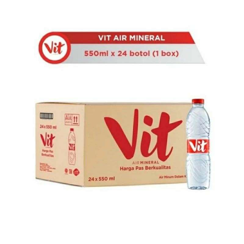 

Vit air mineral 550ml x 24 botol ( 1 karton)