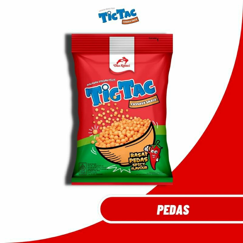 

Dua kelinci Tic Tac pilus rasa pedas 80g