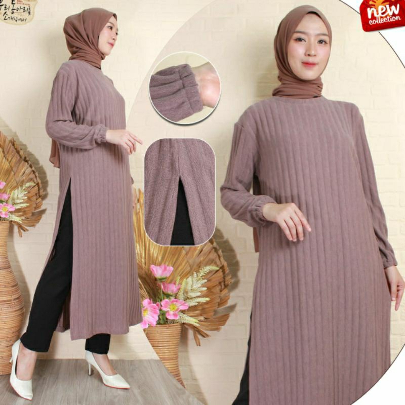 LONG TUNIK WANITA/MIDI DRES TERBARU/BUSANA WANITA/DRES VIRAL/LONG TUNIK TERLARIS/DRES PREMIUM