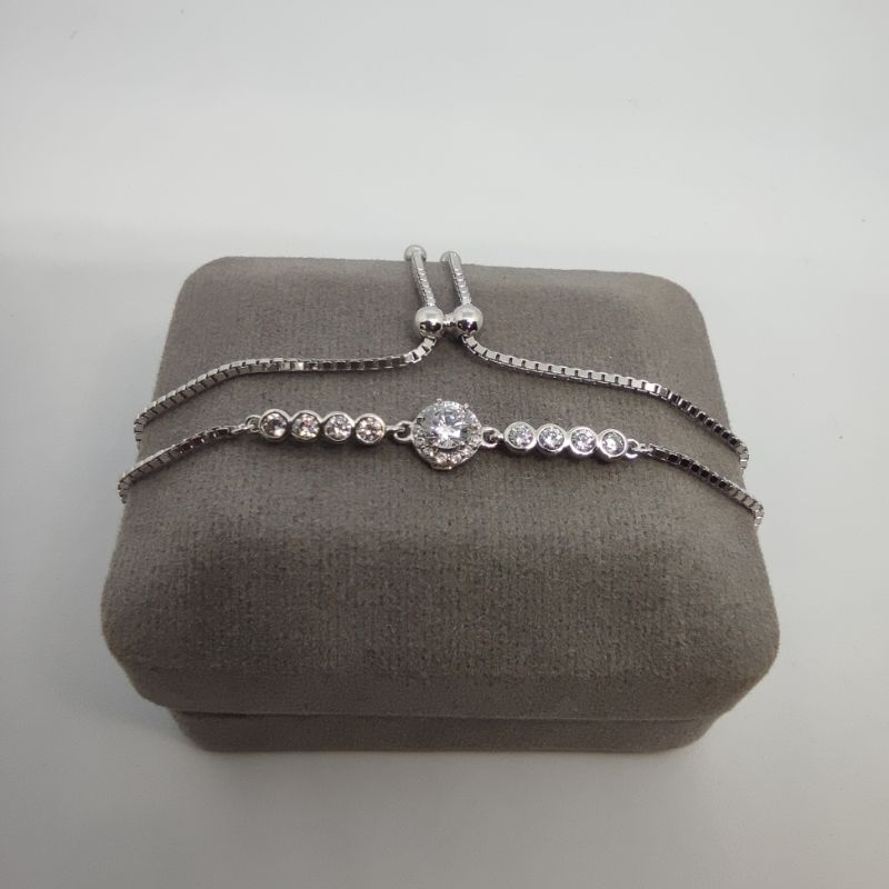 Gelang serut rantai italy asli perak 925 sudah crom