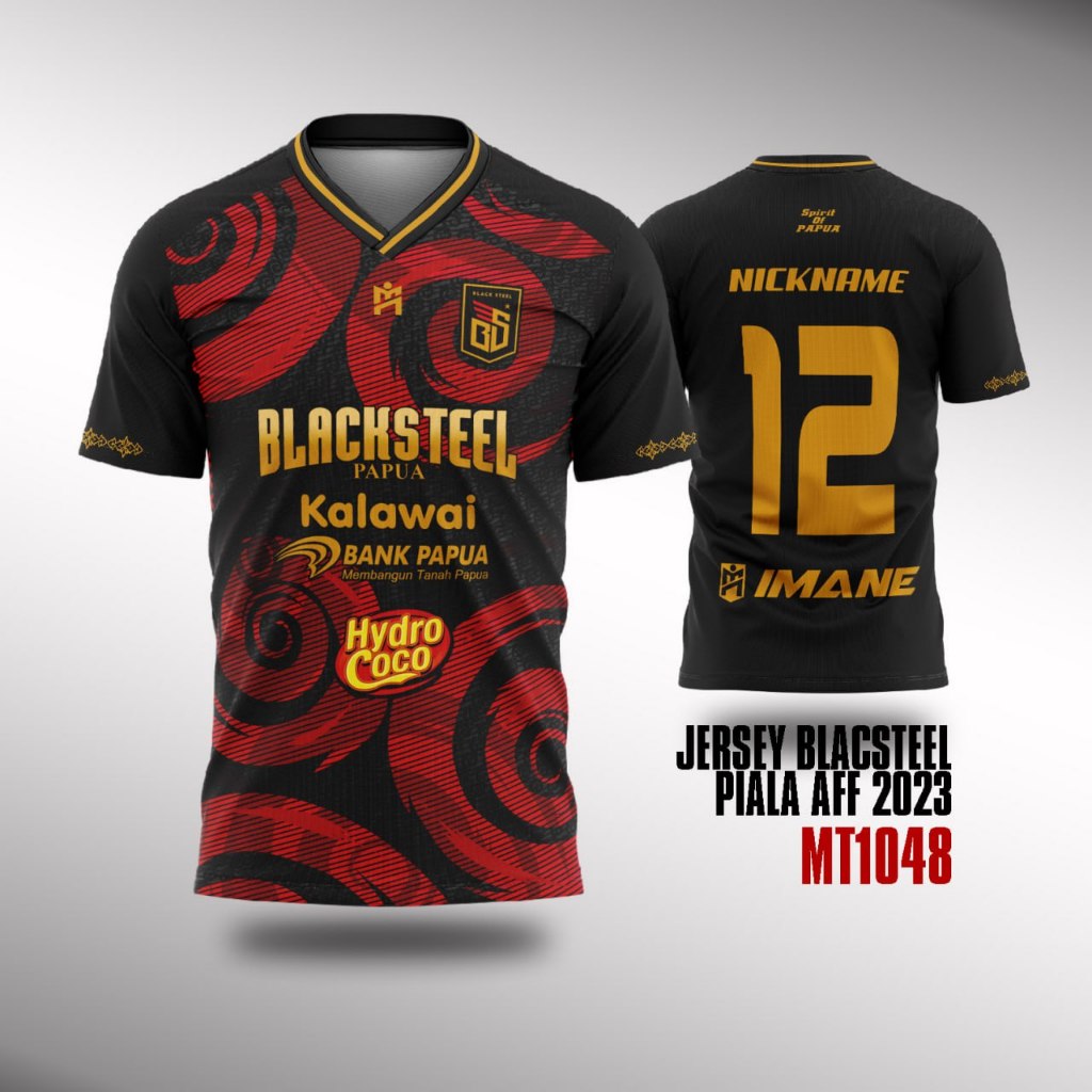 Kaos Atasan Sepakbola - Futsal - Jersey Blacksteel Manokwari 2023 - Home