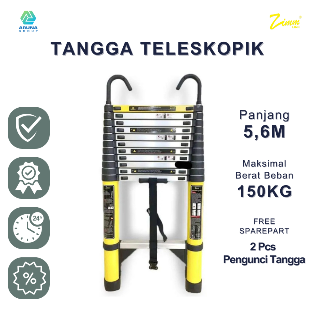 Tangga teleskopik Single 5,6 Meter ZIMMLINK