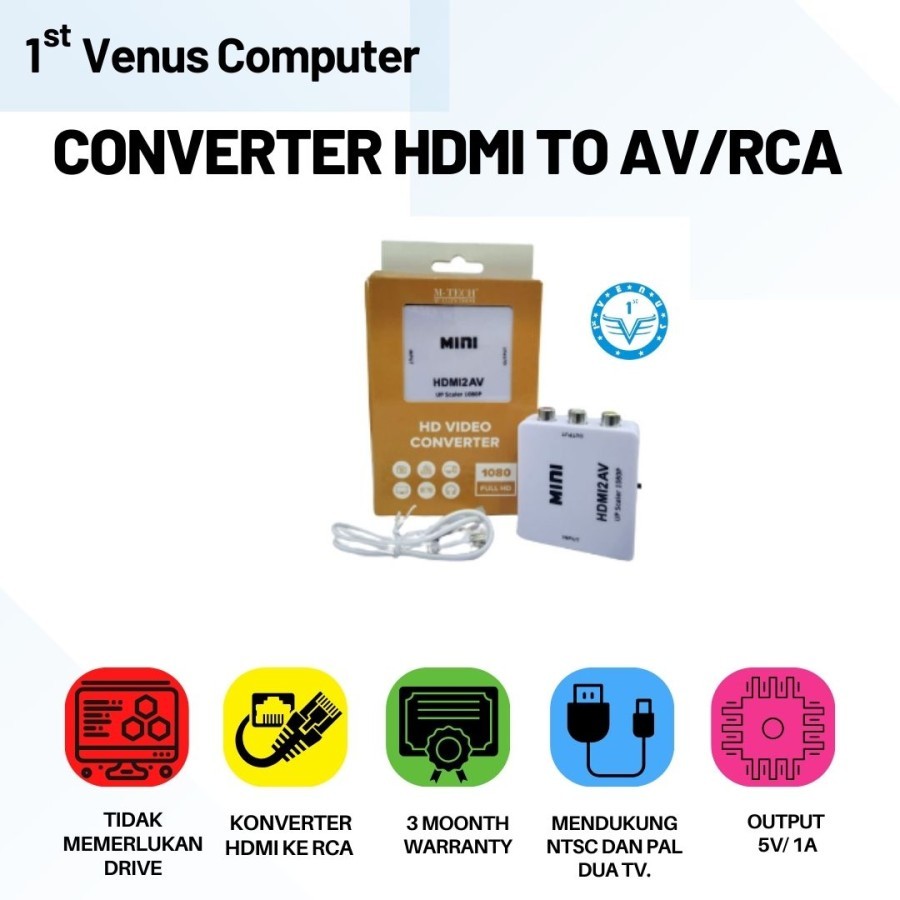 CONVERTER HDMI TO AV BOX / CON72-CON