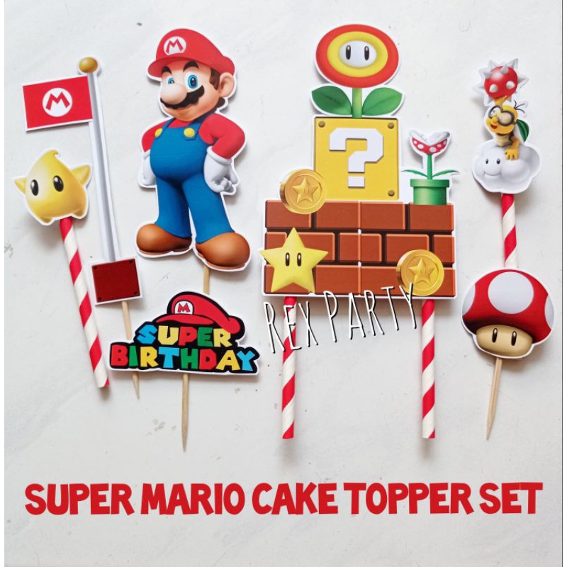 Mario Cake Topper Big/Super Mario Cake Topper/Topper Mario/Topper Super Mario/Mario