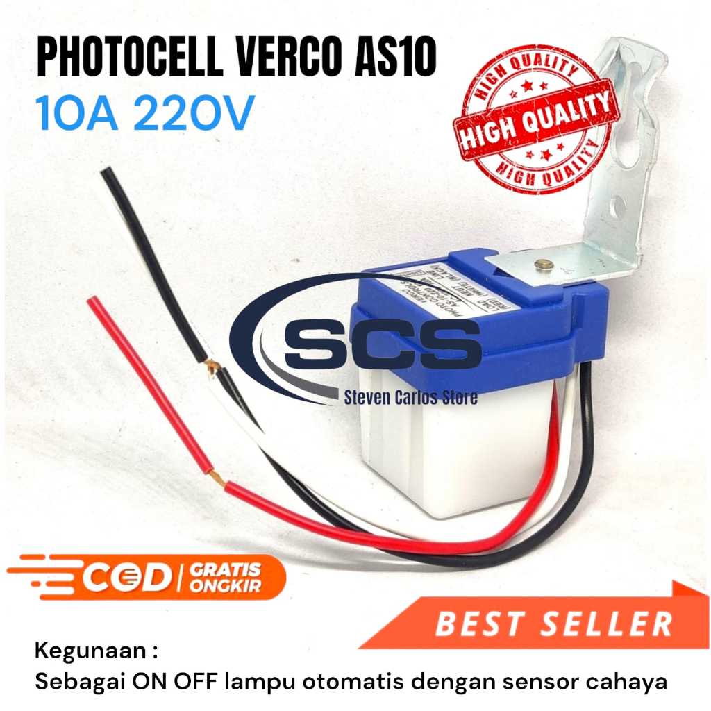 Saklar Sensor Cahaya  AS-10 AC-220V Lampu Otomatis Sensor Cahaya