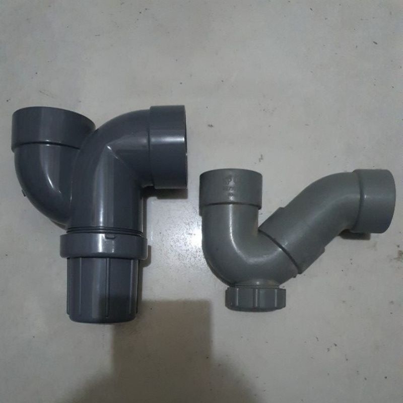 LEHER ANGSA P TRAP 2'' INCH  POWER AFUR WASTAFEL DAN SARINGAN BAK CUCI PIRING KONTROL PEMBUANGAN