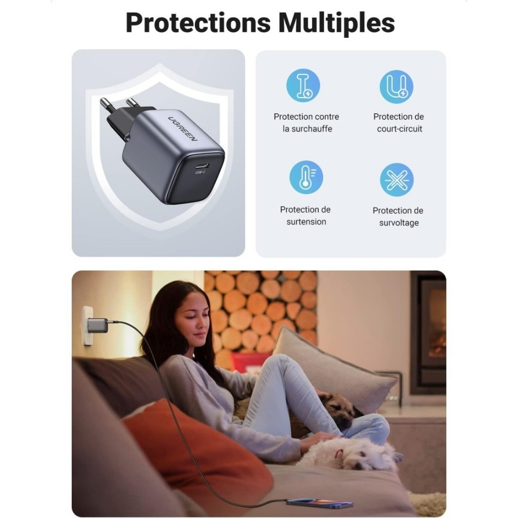 Promo 7.7 UGREEN Charger iPhone 16 15 15 Plus PD Type C Fast Charging 20w 30w 45w