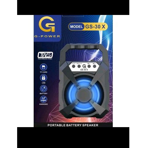 GPOWER SPEAKER PORTABLE BATTERY SPEAKER GPOWER GS-30X