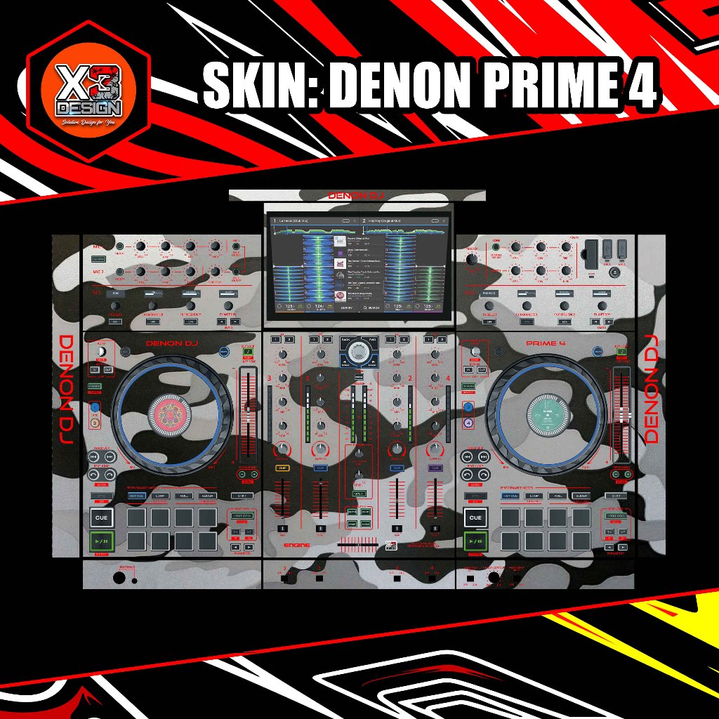 SKINZ DENON DJ PRIME 4 ALL VARIAN COLOUR & CUSTOM