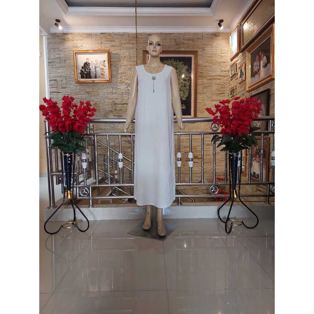 Putri Collection 68 Long Dress Tanpa Lengan Polos Murah