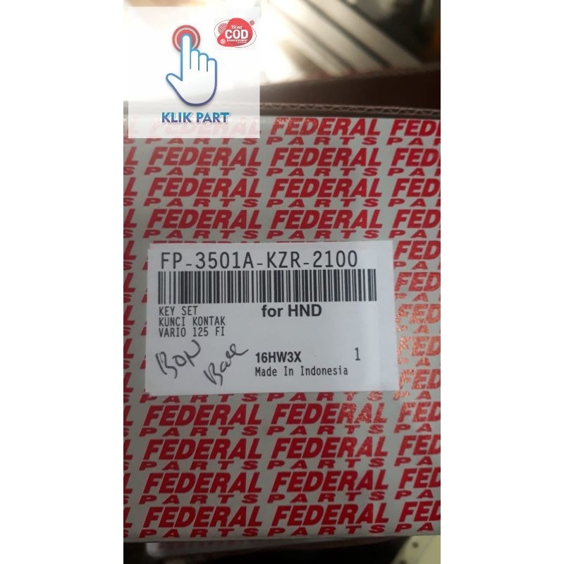 FP-3501A-KZR-2100 kunci kontak vario 125 FI FEDERAL