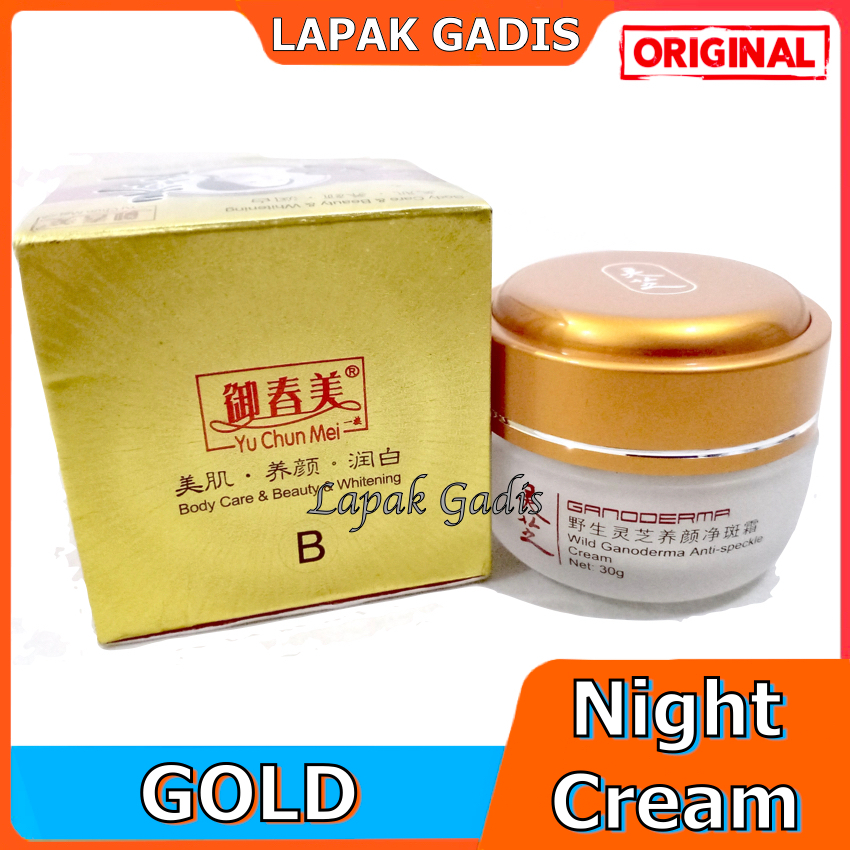 Cordyceps Gold Ginseng Ganoderma Night Cream / Krim Malam / Krim B LapakGadisKu Cordy Gold Ginseng G