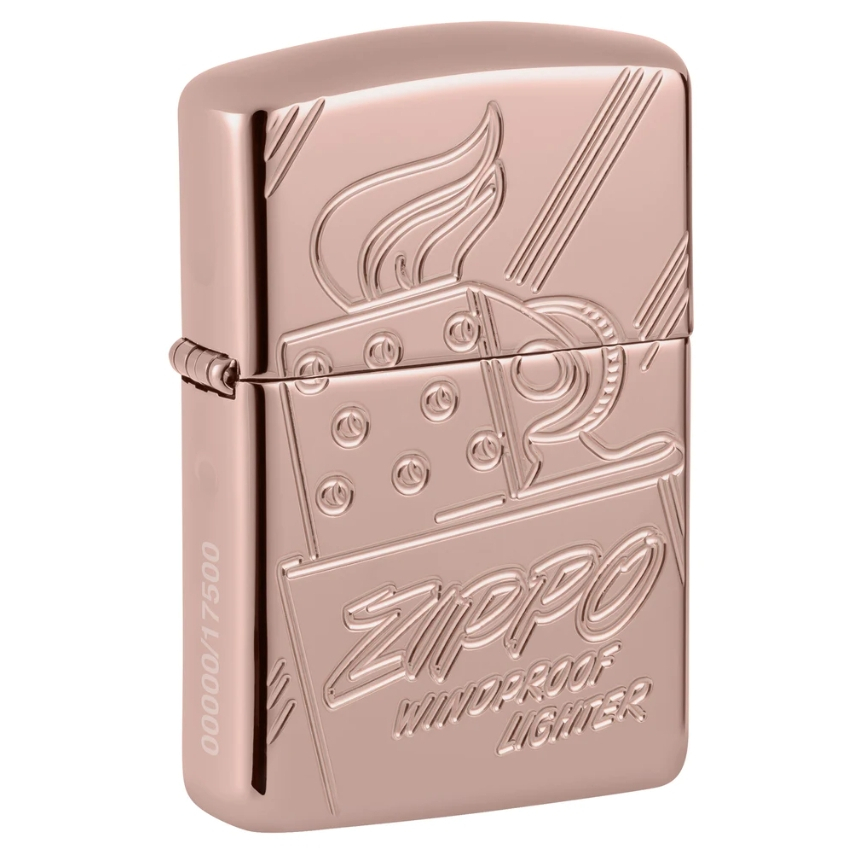 Zippo Original 48768 Zippo Script Collectible (Armor Rose Gold)