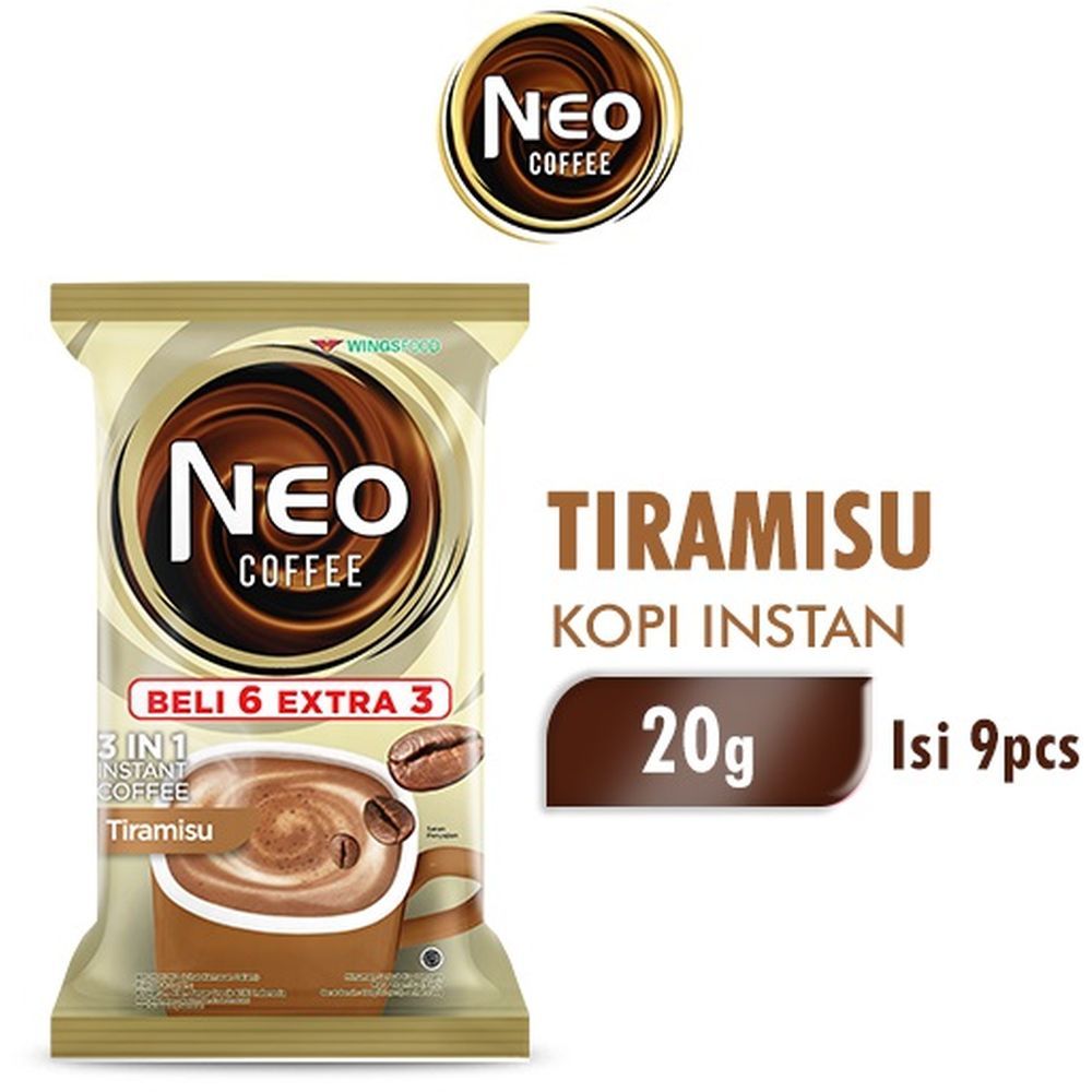 

Neo Coffee Kopi Instant (6+3) Tiramisu 180g