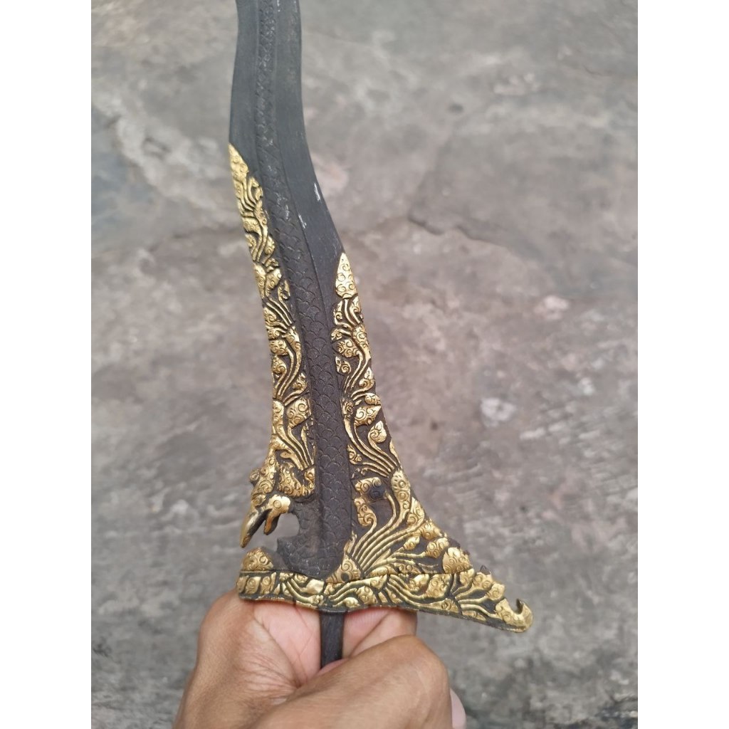 Keris Kinatah Naga Pandawa pamor Keleng