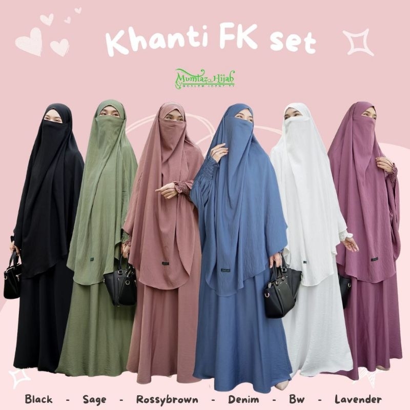 READY GAMIS KHANTI SET MUMTAZ/GAMIS MUMTAZ HIJAB/GAMIS SET FK/GAMIS KHANTI FK SET/GAMIS MUSLIMAH/GAM