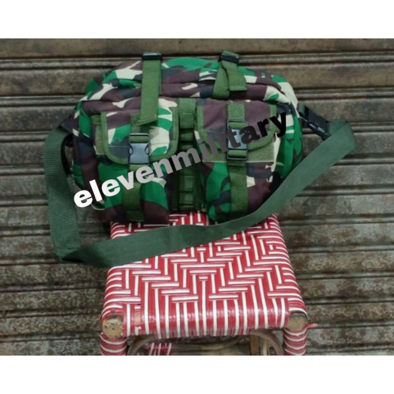 Tas samping/Tas selempang/Tas selempang loreng Tni