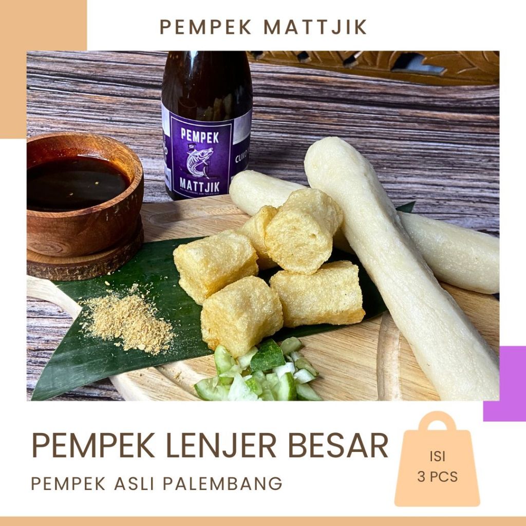 

PEMPEK LENJER BESAR ASLI PALEMBANG (ISI 3PCS)