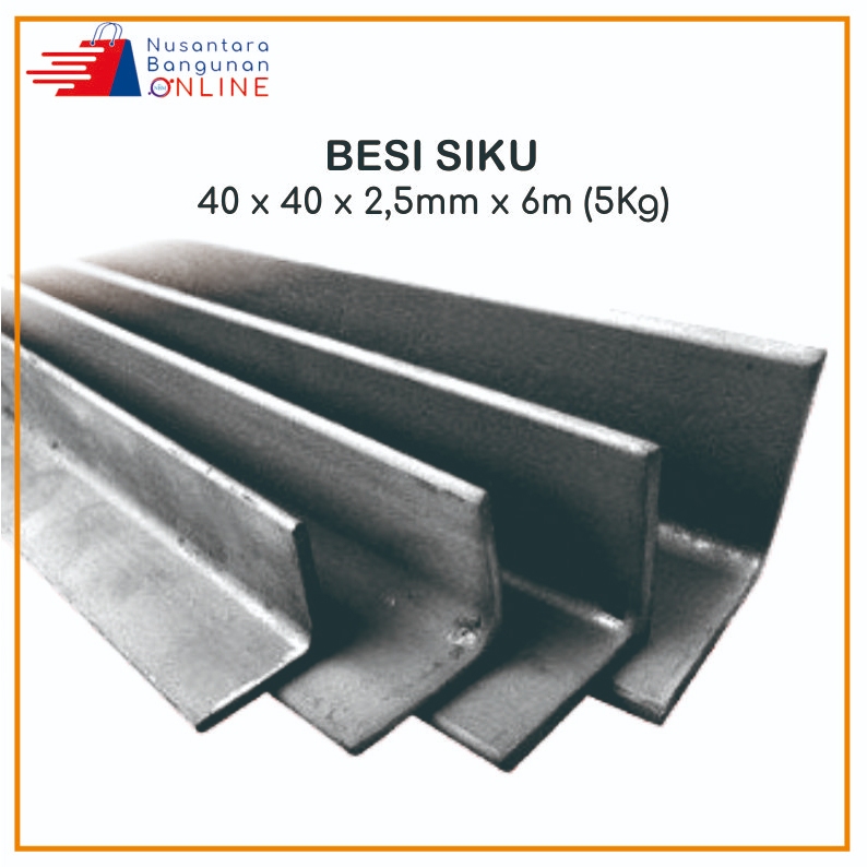 Besi Siku 40 x 40 x 2,5mm x 6mtr