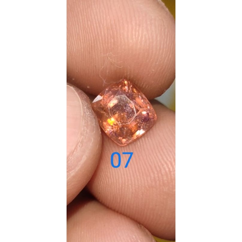 BATU CINCIN NATURAL PERMATA ORANGE SPINEL 7,5x7x5,5 KODE 07