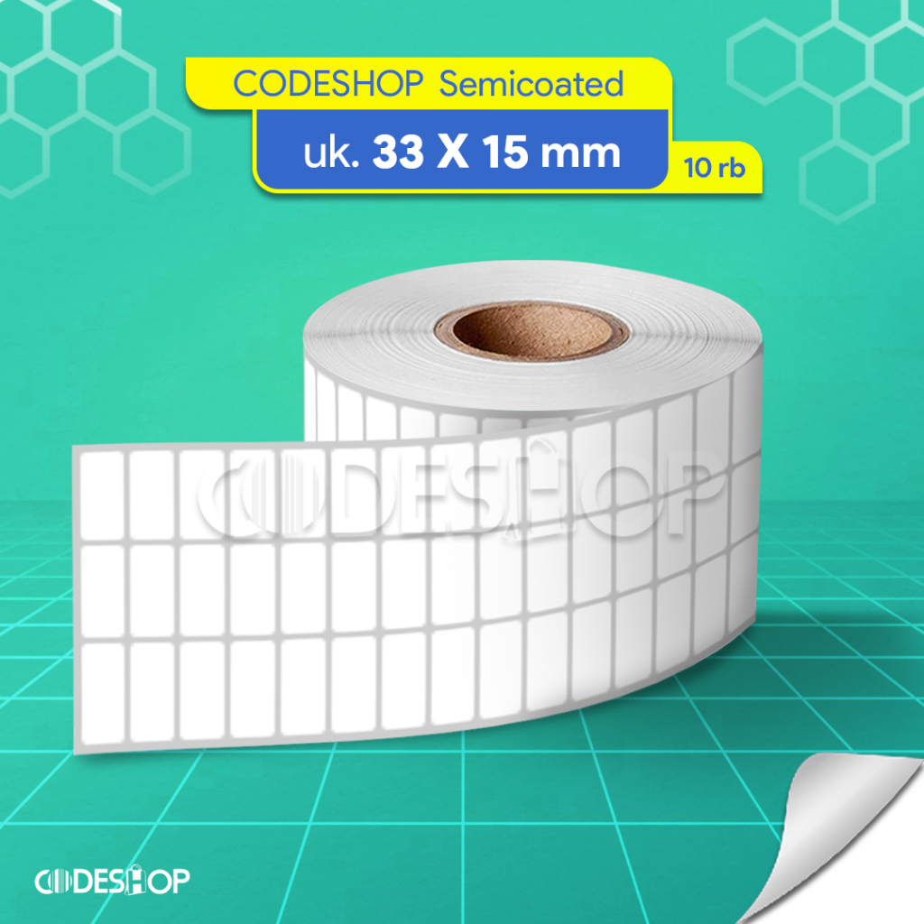 

Semicoated Label Ukuran 33 x 15mm 3 Line