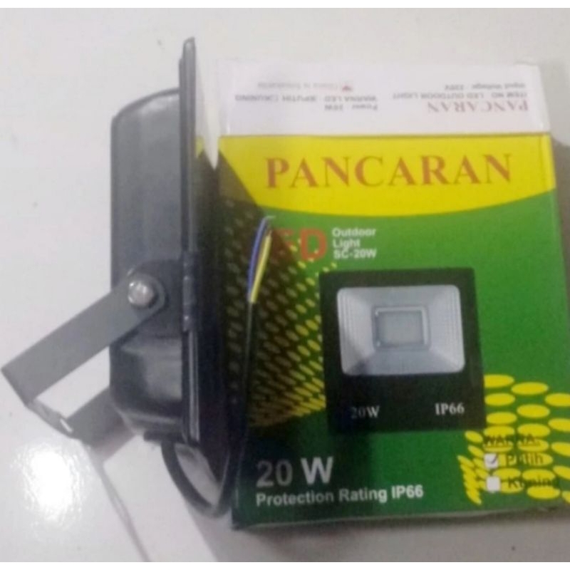 Lampu Sorot LED Lampu Tembak 20 Watt PANCARAN Cahaya Putih -Kuning