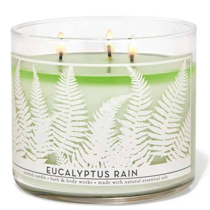 BBW EUCALYPTUS RAIN 3-Wick Candle