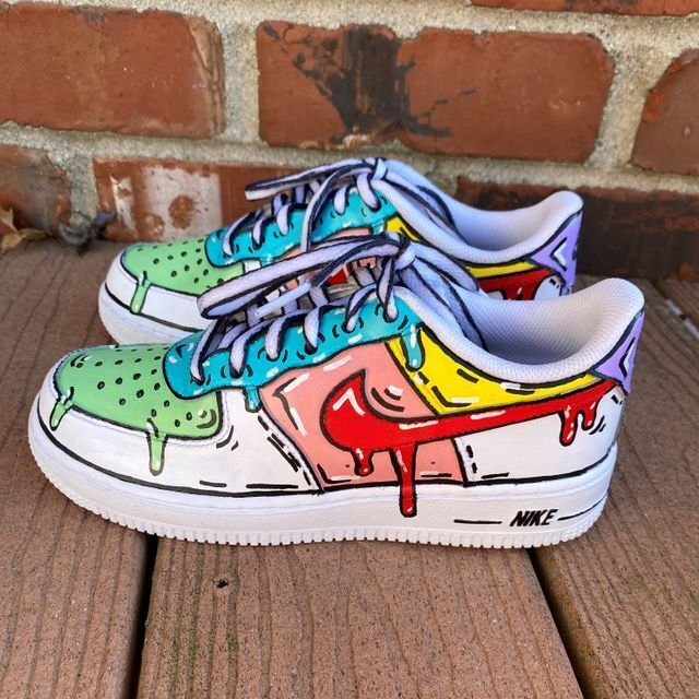 sepatu custom nike air force 1 painting