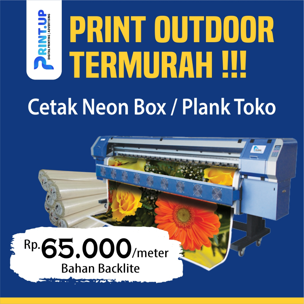 (BACKLITE) cetak bahan backlite neon box plang toko free desain MURAH