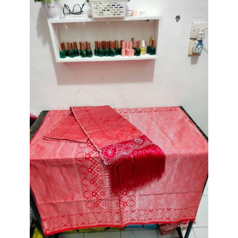 songket palembang silver bordir