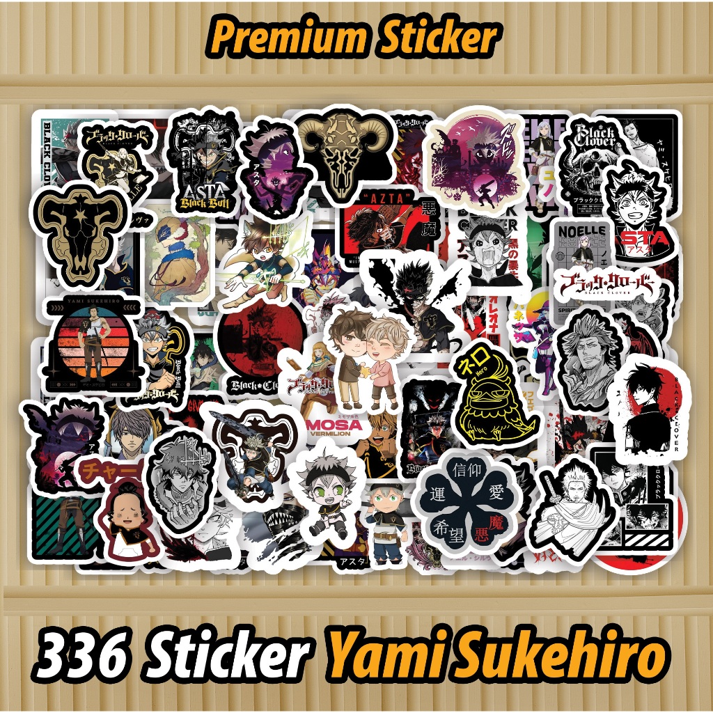 

336PCS Sticker Yami Sukehiro Black Clover Waterproof sudah di Cutting