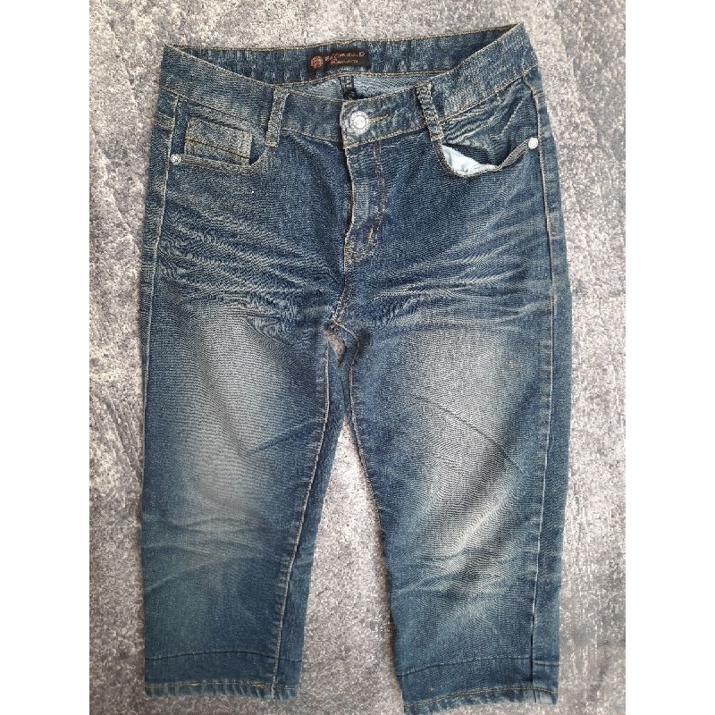 celana thrift jorts Y2K padding