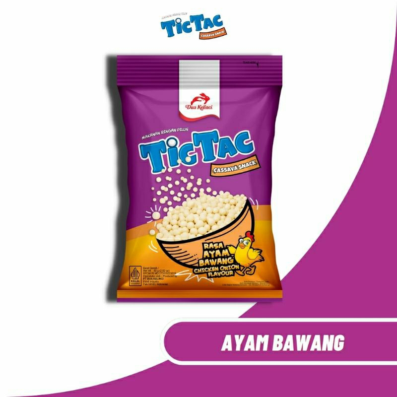 

Tic Tac dua kelinci rasa ayam bawang 80g