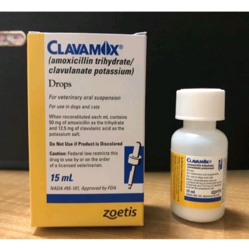 CLAVAMOX DROPS 15 ML - ANTIBIOTIK KUCING - ANTIBIOTIK ANJING