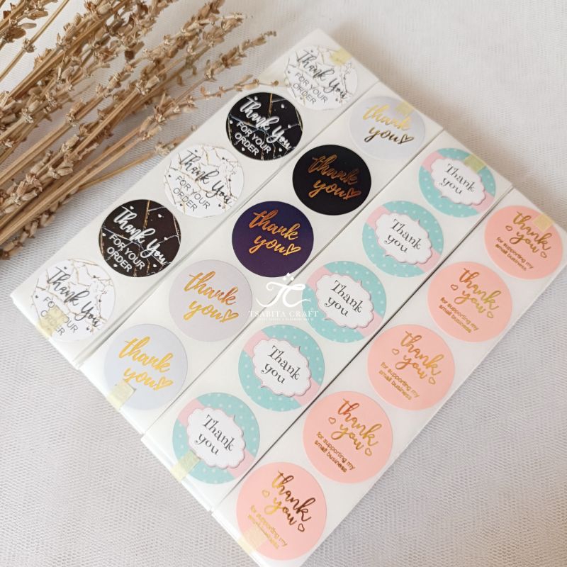 

Stiker Thank You Kecil Ukuran 2,5 cm Isi 100 Pcs
