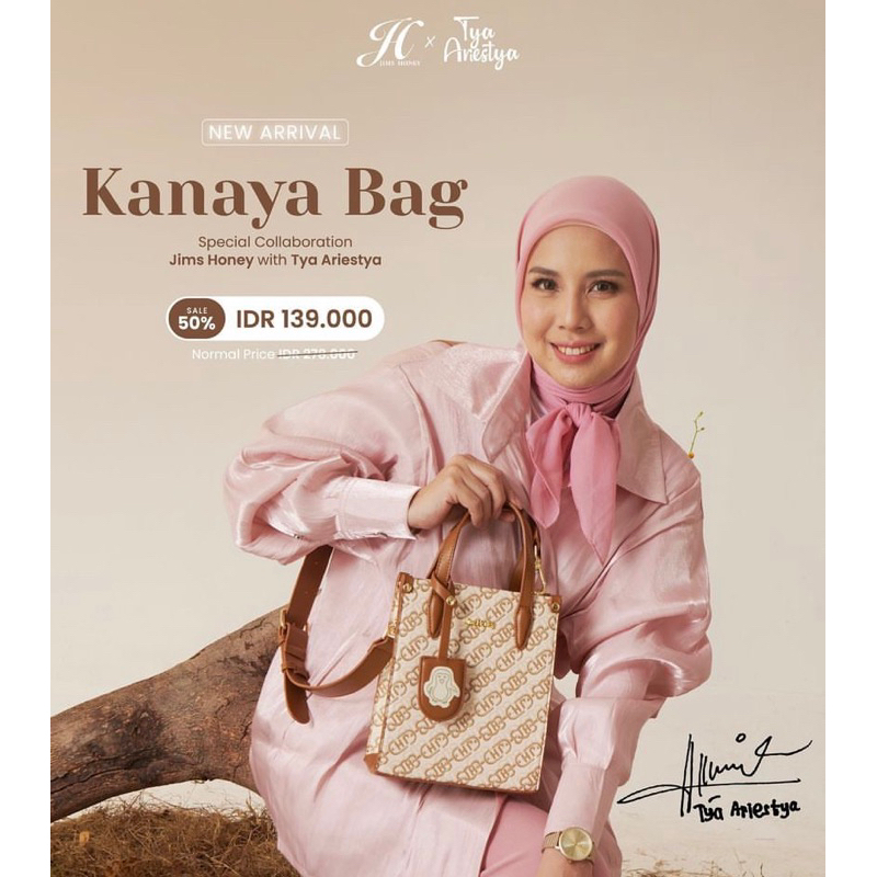 jimshoney Ready tas wanita Kanaya bag collaborasi artis tya ariestya