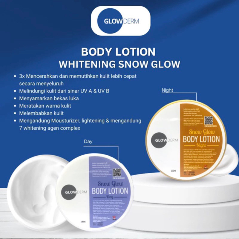 Body Lotion whitening Snow Glow By Glowderm